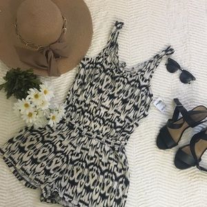 Zebra pattern romper